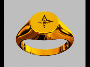 Star Signet Ring 3D Принт Модель