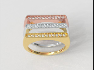 Classic Diamond Ring 3D-printmodel