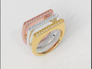 Classic Diamond Ring Modelo de Impressão 3D