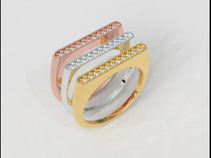 Classic Diamond Ring 3D Print Model