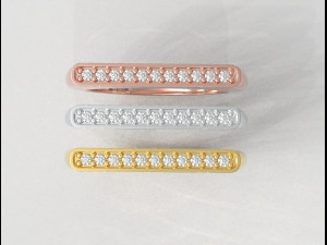 Classic Diamond Ring Modelo de Impressão 3D