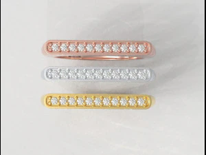 Classic Diamond Ring 3D Print Model