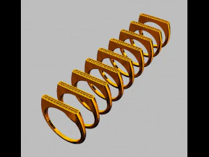 Classic Diamond Ring 3D Print Model