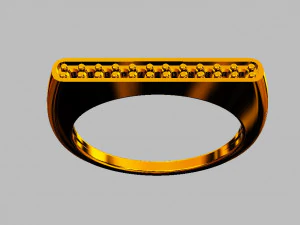 Classic Diamond Ring 3D Print Model