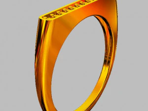 Classic Diamond Ring 3D Print Model