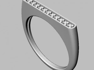 Classic Diamond Ring 3D Print Model