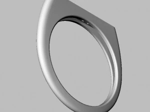 Classic Diamond Ring 3D Print Model