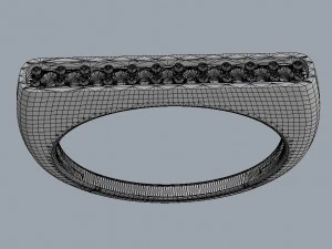 Classic Diamond Ring 3D Print Model