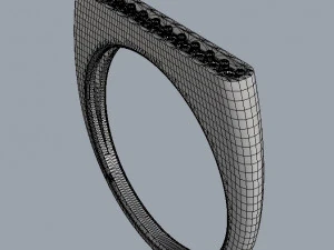 Classic Diamond Ring 3D Print Model