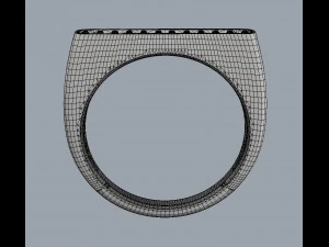 Classic Diamond Ring 3D Print Model