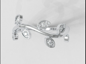 Leafs Diamond Ring Modelo de Impressão 3D