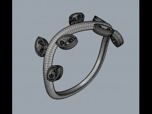 Leafs Diamond Ring 3D Print Model