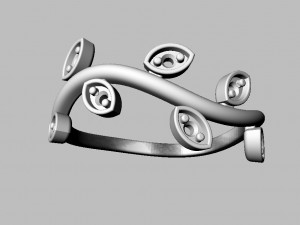 Leafs Diamond Ring Modelo de Impressão 3D