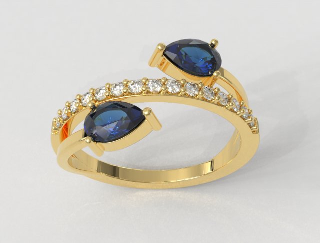 Gemstone Ring Modelo de impresión 3D .c4d .max .obj .3ds .fbx .stl .blend 