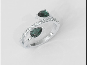 Gemstone Ring Modelo de impresión 3D