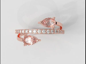 Gemstone Ring 3D Print Model