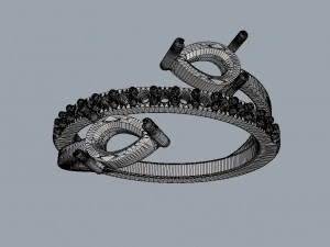 Gemstone Ring 3D Print Model