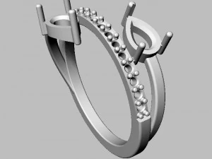 Gemstone Ring 3D Print Model