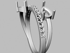 Gemstone Ring 3D Print Model