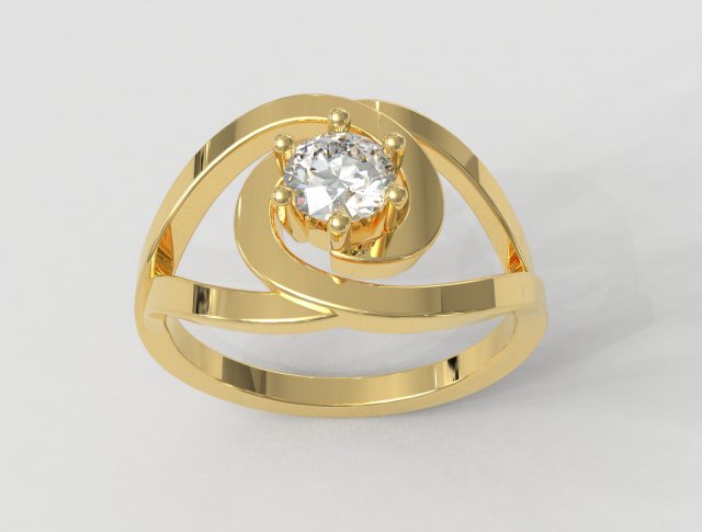 5mm Diamond Solitaire Ring Modelo de Impressão 3D .c4d .max .obj .3ds .fbx .stl .blend 
