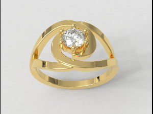 5mm Diamond Solitaire Ring 3D Print Model