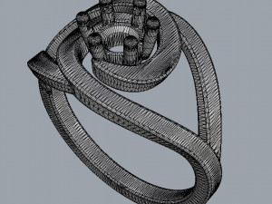 5mm Diamond Solitaire Ring Modelo de Impressão 3D