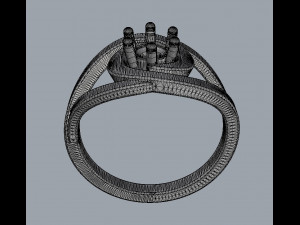 5mm Diamond Solitaire Ring Modelo de Impressão 3D