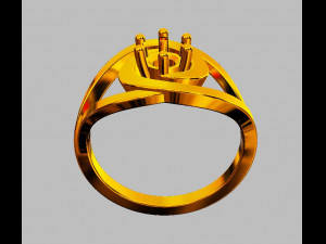 5mm Diamond Solitaire Ring Modelo de Impressão 3D