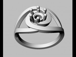 5mm Diamond Solitaire Ring Modelo de Impressão 3D