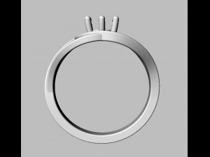 5mm Diamond Solitaire Ring Modelo de Impressão 3D
