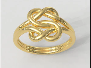 Double Knot Ring 3D Print Model