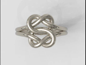 Double Knot Ring 3D Print Model