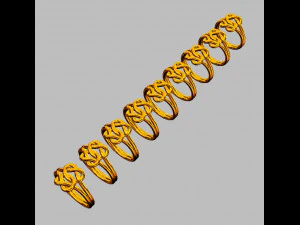 Double Knot Ring 3D Print Model
