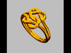 Double Knot Ring 3D Print Model