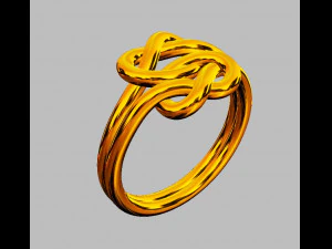 Double Knot Ring 3D Print Model