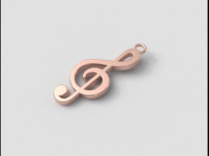 Treble clef Pendant 3D प्रिंट मॉडल