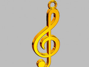 Treble clef Pendant 3D प्रिंट मॉडल