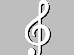 Treble clef Pendant 3D प्रिंट मॉडल