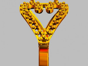 Oval Gemstone Heart Ring Modèles 3D en vedette