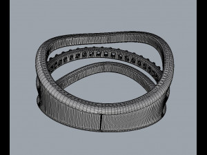 Diamond Waves Ring 3D Print Model