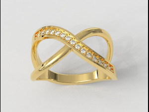 Diamond Crossing Ring 3D 프린트 모델