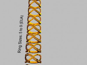 Diamond Crossing Ring Model Cetak 3D