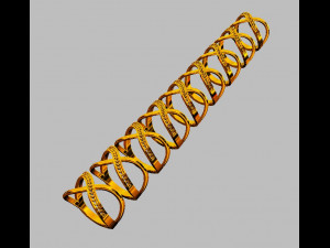 Diamond Crossing Ring Model Cetak 3D