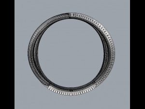 Diamond Crossing Ring Model Cetak 3D