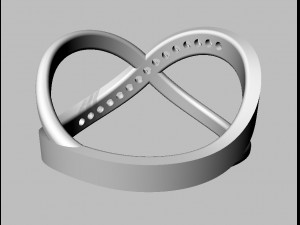 Diamond Crossing Ring Model Cetak 3D