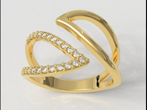 Leafs Diamond Ring 3D प्रिंट मॉडल