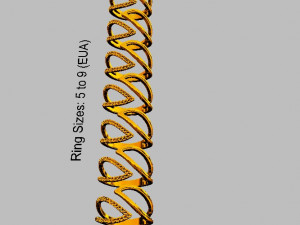Leafs Diamond Ring Modelo de Impressão 3D