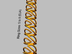 Leafs Diamond Ring 3D Print Model