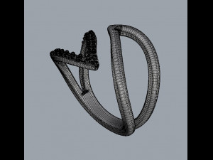 Leafs Diamond Ring Modelo de Impressão 3D