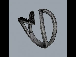 Leafs Diamond Ring 3D Print Model